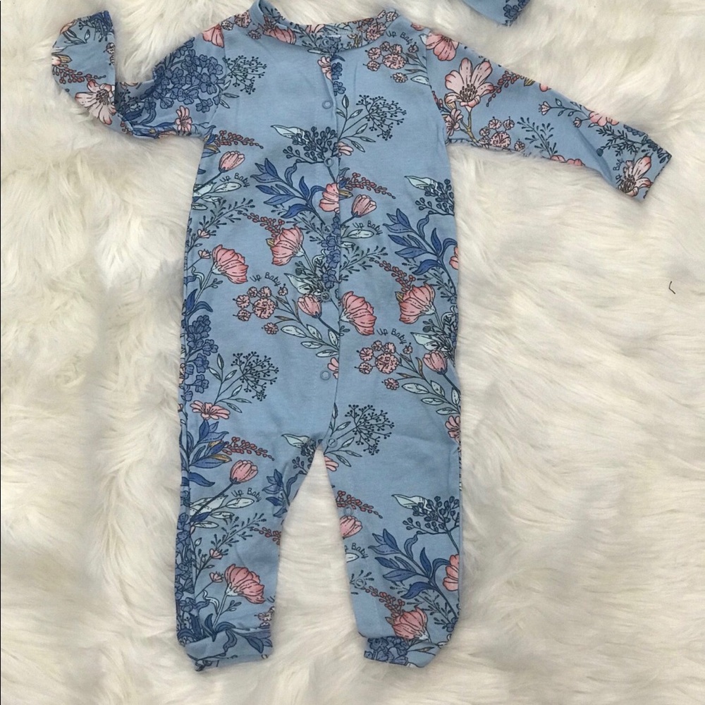 Infant Blue Floral Romper